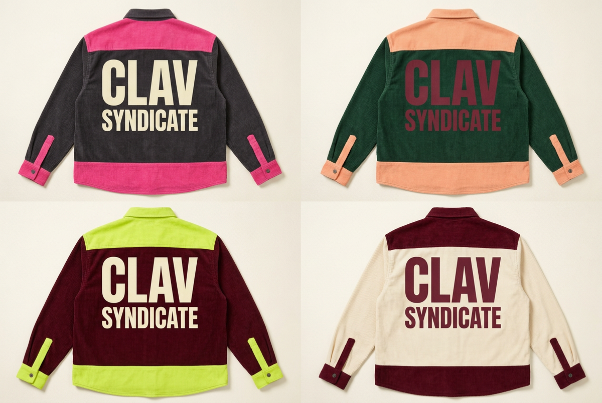 CLAV Syndicate Go Nuts Corduroy Shirts — Design Catalogue
