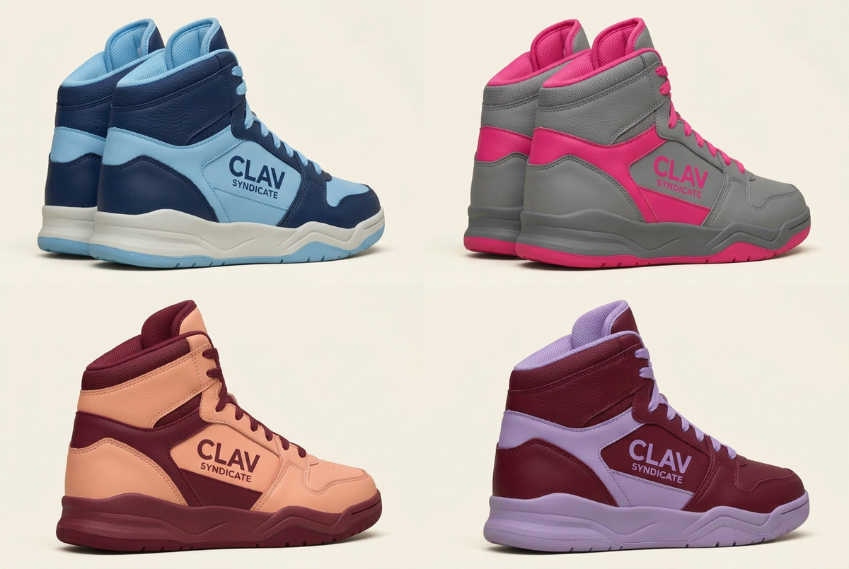 CLAV Syndicate Go Nuts Basketball High-Tops — Design Catalogue