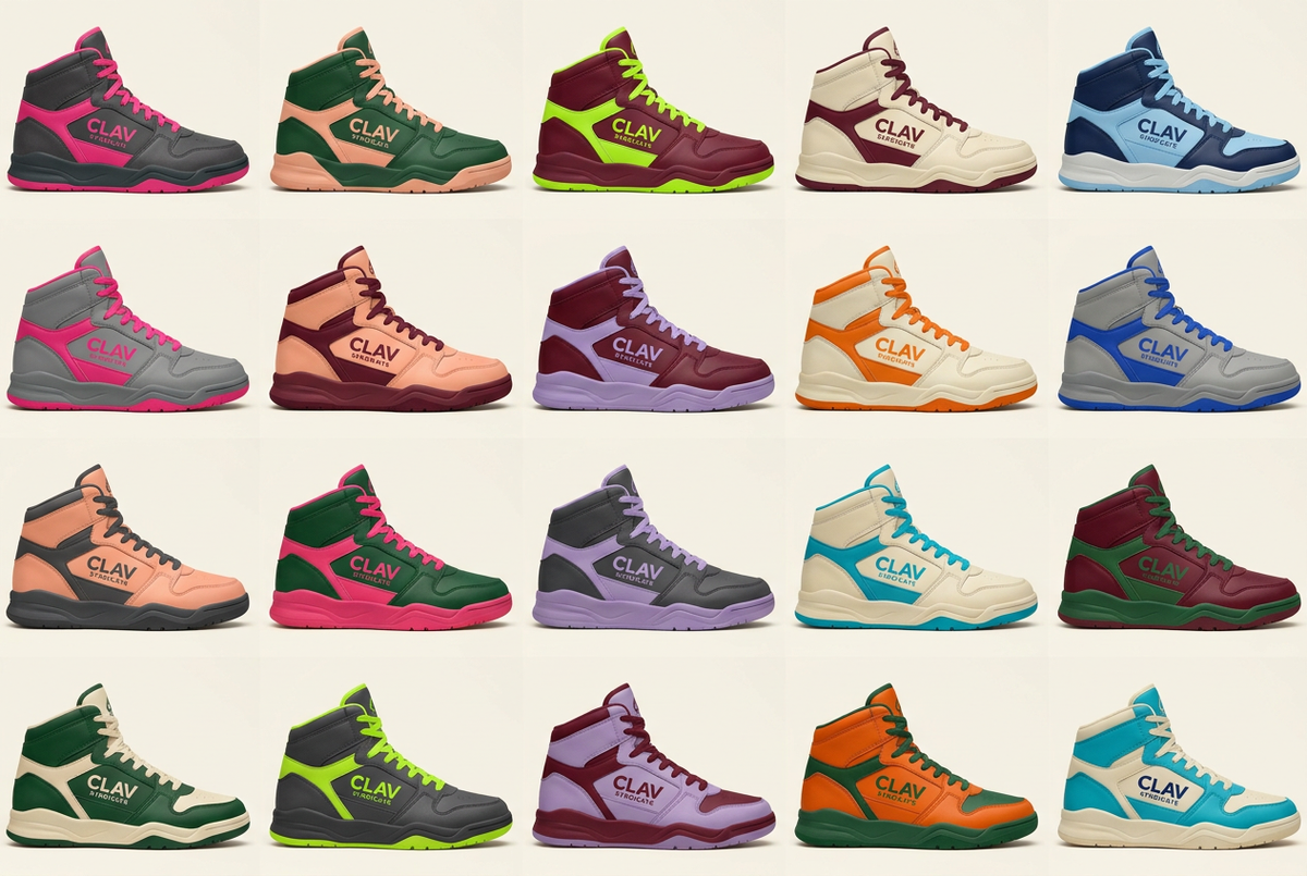CLAV Syndicate Go Nuts Basketball High-Tops — Design Catalogue