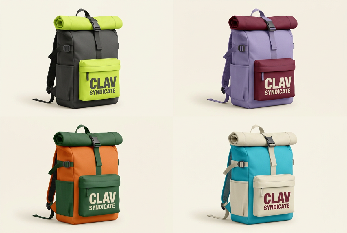 CLAV Syndicate Go Nuts Rolltop Utility Bags — Design Catalogue