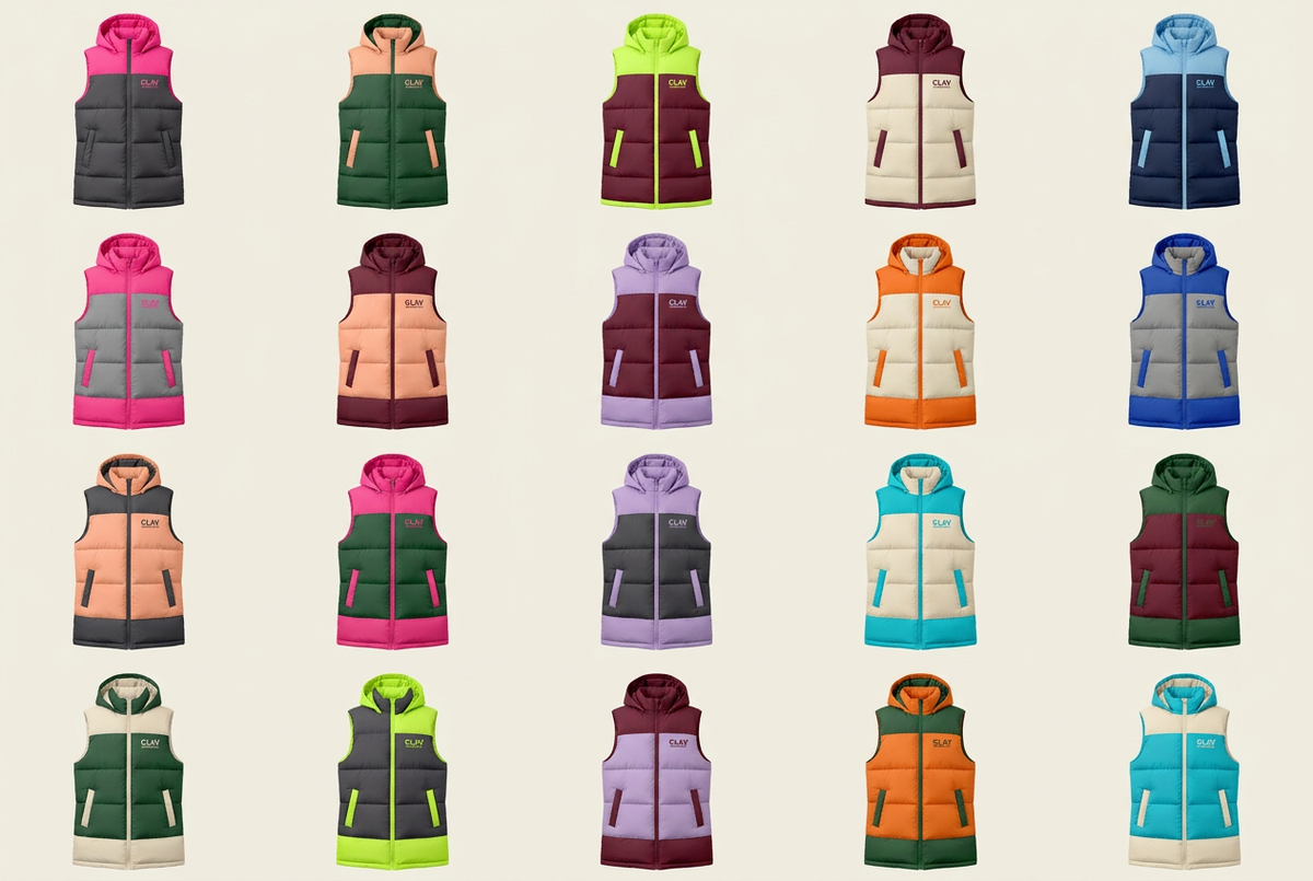 CLAV Syndicate Go Nuts Puffer Vests — Design Catalogue