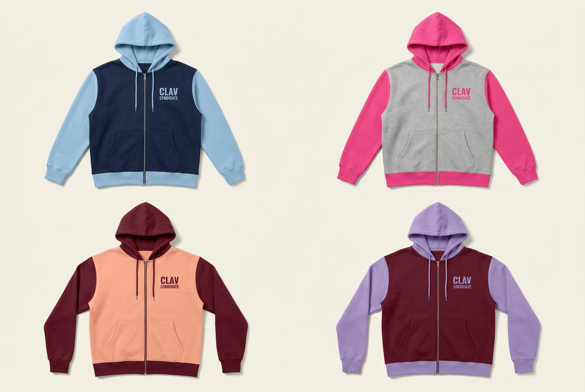 CLAV Syndicate Go Nuts Zip Hoodies — Design Catalogue