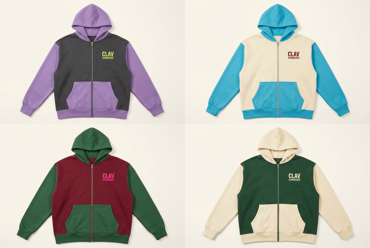 CLAV Syndicate Go Nuts Zip Hoodies — Design Catalogue