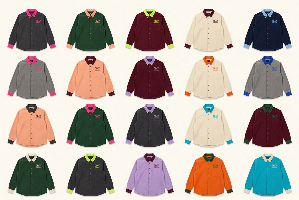 CLAV Syndicate Go Nuts Corduroy Shirts — Design Catalogue