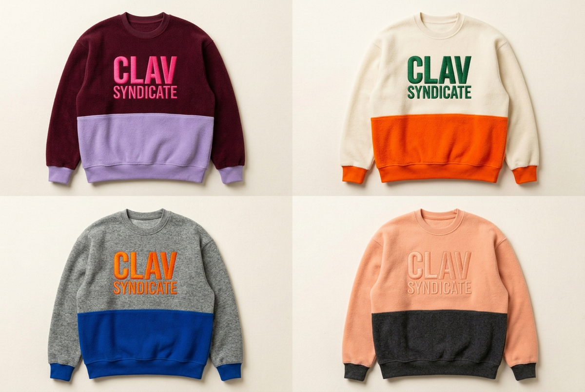 CLAV Syndicate Go Nuts Crewnecks — Design Catalogue