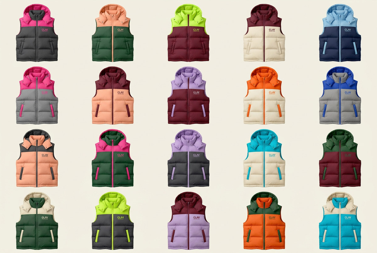 CLAV Syndicate Go Nuts Puffer Vests — Design Catalogue