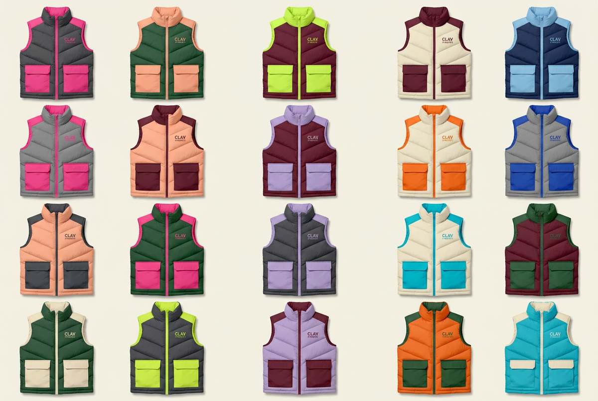 CLAV Syndicate Go Nuts Puffer Vests — Design Catalogue