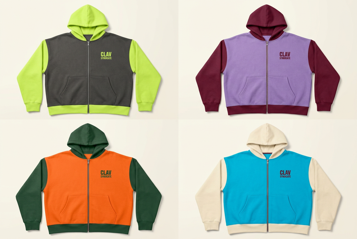 CLAV Syndicate Go Nuts Zip Hoodies — Design Catalogue