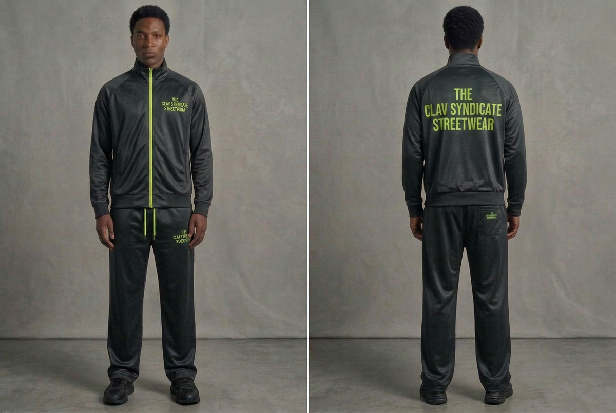 C.L.A.V Syndicate Glossy Tracksuit Set