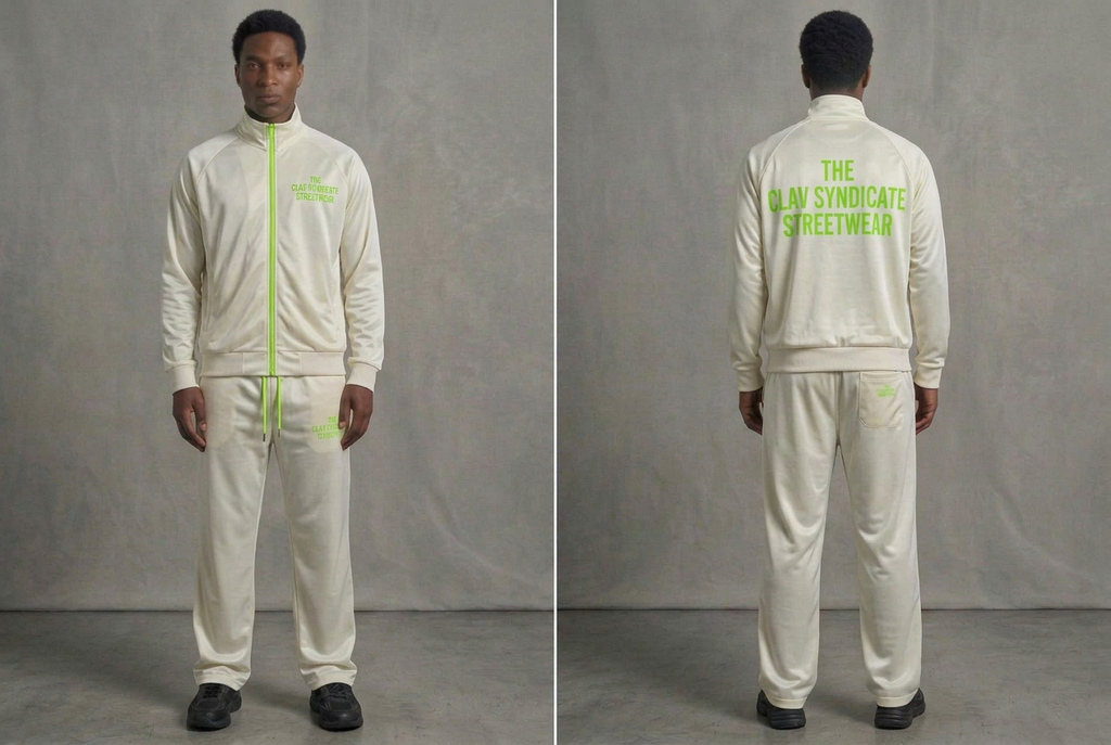 C.L.A.V Syndicate Glossy Tracksuit Set