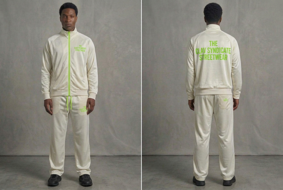 C.L.A.V Syndicate Glossy Tracksuit Set