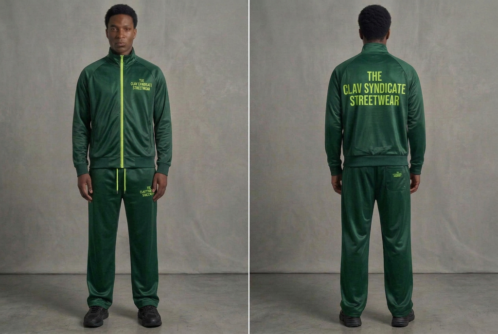 C.L.A.V Syndicate Glossy Tracksuit Set