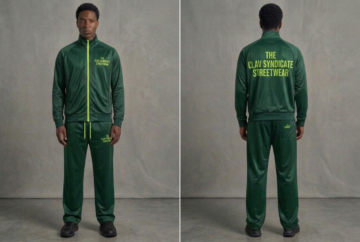 C.L.A.V Syndicate Glossy Tracksuit Set