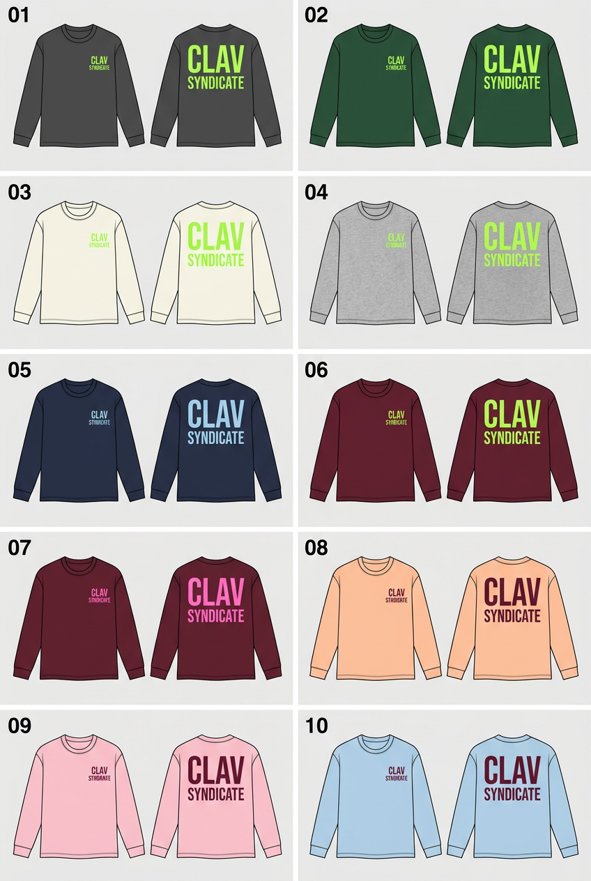 Clav Syndicate Go Nuts Long Sleeves — Design Catalogue