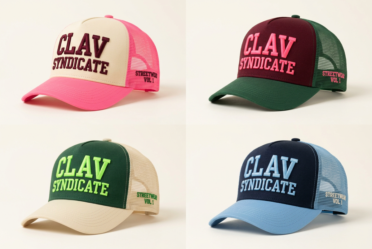CLAV Syndicate Two-Tone Trucker Caps — Design Catalogue