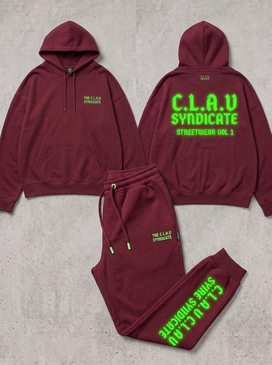 Wine red & neon