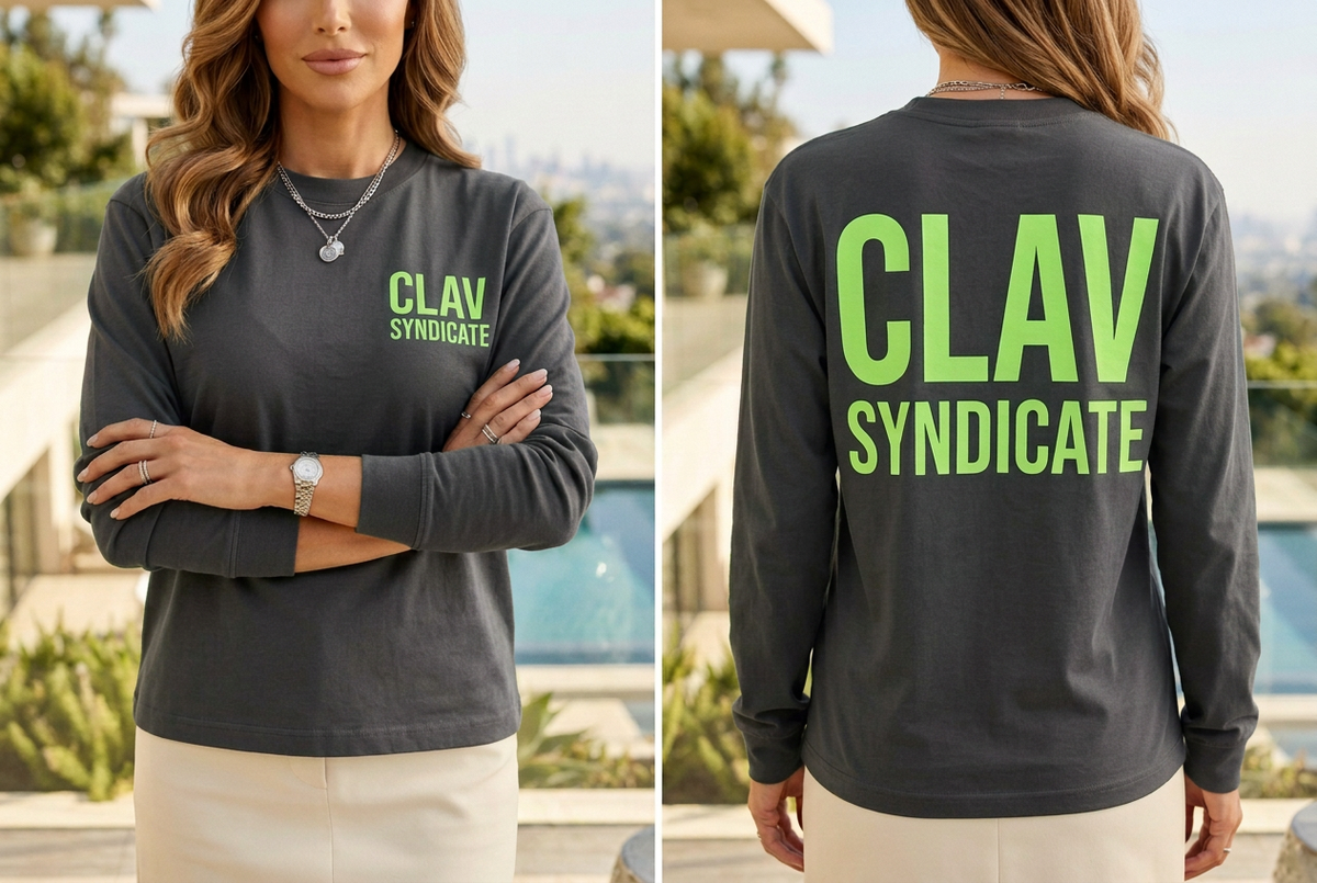 Women’s charcoal and neon-green long sleeve